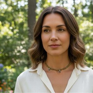 22kt Gold Plated Peridot & Amethyst Choker Necklace